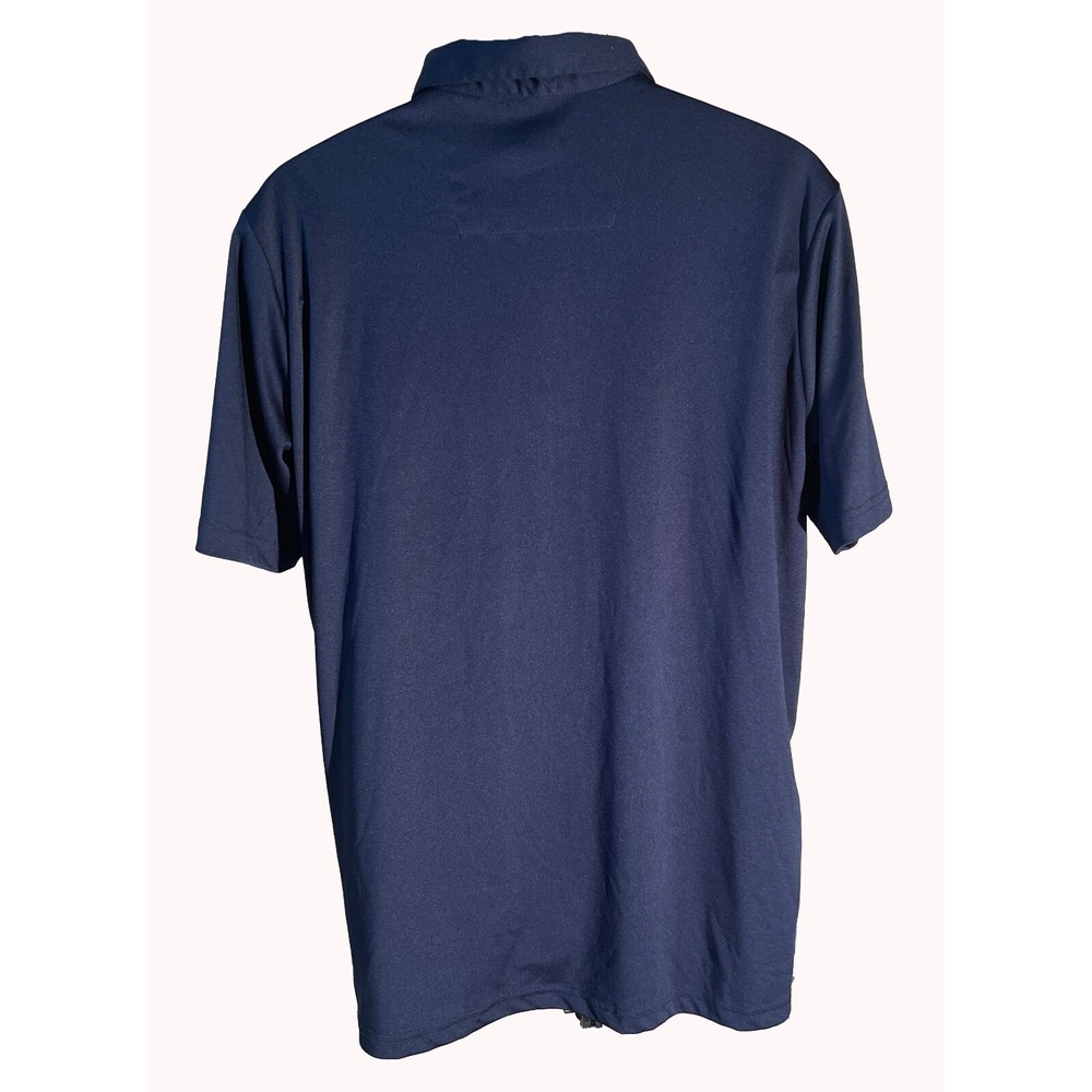 ANTIGUA Mens Short Sleeve Button Down Prescott Golf Club Polo Shirt Blue Large - Picture 3 of 5